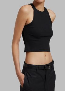 Women The Frankie Shop Maisy Tank Top - Black Black Tops - Image 3