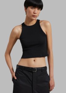 Women The Frankie Shop Maisy Tank Top - Black Black Tops - Image 4