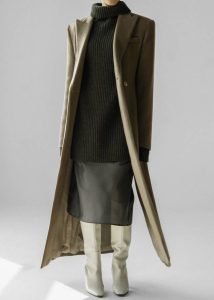 Women The Frankie Shop Melva Long Coat - Taupe Beige Outerwear - Image 2