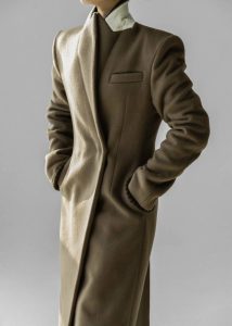 Women The Frankie Shop Melva Long Coat - Taupe Beige Outerwear - Image 3