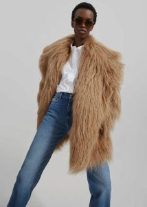 Women The Frankie Shop Miley Faux Fur Jacket - Camel Outerwear Beige - Image 4