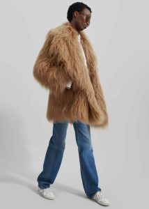Women The Frankie Shop Miley Faux Fur Jacket - Camel Outerwear Beige - Image 5