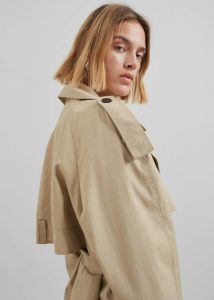 Women The Frankie Shop Outerwear Beige Arlington Short Trench - Beige - Image 5