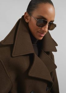 Women The Frankie Shop Outerwear Calbourne Oversized Wool Coat - Brown Brown - Image 2