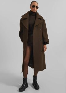 Women The Frankie Shop Outerwear Calbourne Oversized Wool Coat - Brown Brown - Image 3