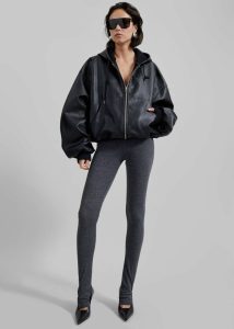 Women The Frankie Shop Outerwear Santiago Faux Leather Jacket - Black Black