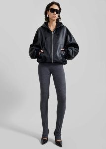 Women The Frankie Shop Outerwear Santiago Faux Leather Jacket - Black Black - Image 4