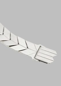 Women The Frankie Shop Silver Jewelry Bevza Flat Spikelet Choker - Steel Grey - Image 3