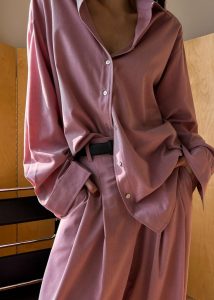 Women The Frankie Shop Tops Pink Gelso Shirt - Rose
