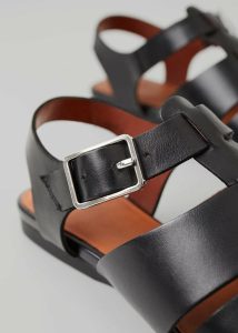 Women The Frankie Shop Vagabond Wioletta Sandals - Black Black Flats - Image 3