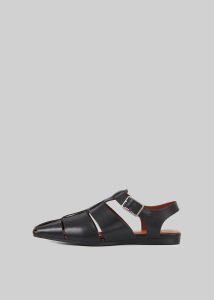 Women The Frankie Shop Vagabond Wioletta Sandals - Black Black Flats - Image 4