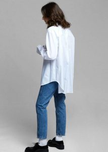 Women The Frankie Shop White Dusky Classic Oversized Shirt - White Tops - Image 2
