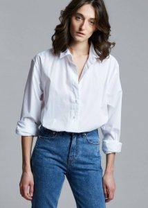 Women The Frankie Shop White Dusky Classic Oversized Shirt - White Tops - Image 4