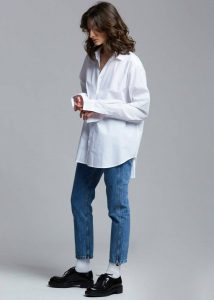 Women The Frankie Shop White Dusky Classic Oversized Shirt - White Tops - Image 5