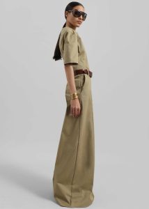 Women Thelatest Bianca Jumpsuit - Mud The Frankie Shop Jumpsuits Beige - Image 5