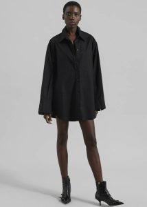 Women Tops Kent Button Up Shirt - Black The Frankie Shop Black - Image 2