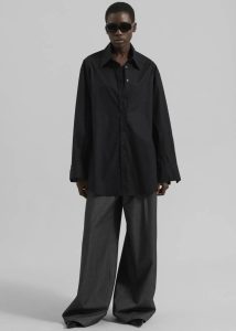 Women Tops Kent Button Up Shirt - Black The Frankie Shop Black