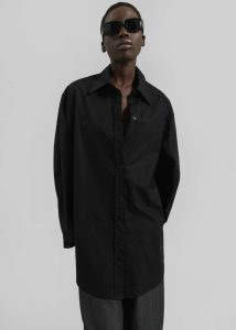 Women Tops Kent Button Up Shirt - Black The Frankie Shop Black - Image 5
