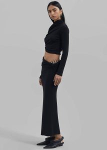 Women Tops Margot Asymmetric Top - Black Black The Frankie Shop - Image 3