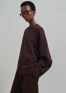 Women Tops Purple The Frankie Shop Talia Sweatshirt - Dark Plum