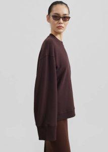 Women Tops Purple The Frankie Shop Talia Sweatshirt - Dark Plum - Image 5