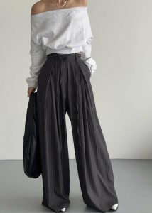 Women Tops The Frankie Shop Gine Cropped Sweatshirt - Grey Melange Grey - Image 2