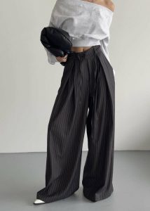 Women Tops The Frankie Shop Gine Cropped Sweatshirt - Grey Melange Grey - Image 4