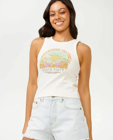Women Tropicana Ribbed Tank Rip Curl Tees & Tanks