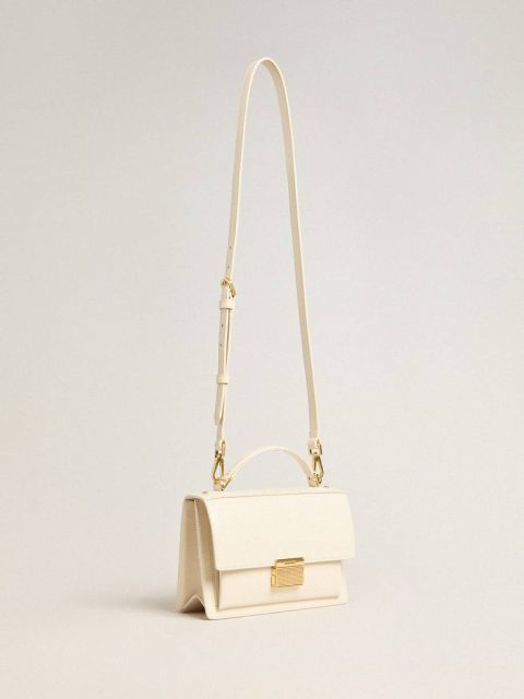 Women Venezia Bag In Butter-Colored Boarded Leather With Gold Details Crossbody Bags Golden Goose Butter - Image 2