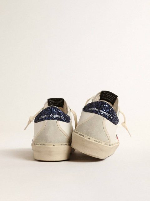 Women White Hi Star With Fuchsia Leather Star And Blue Glitter Heel Tab Hi Star Golden Goose - Image 4