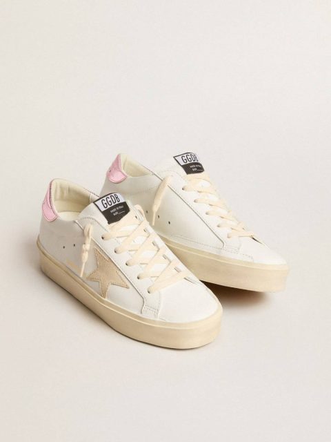 Women White Women's Hi Star Ltd With Pearl Suede Star And Metallic Leather Heel Tab Hi Star Golden Goose - Image 2