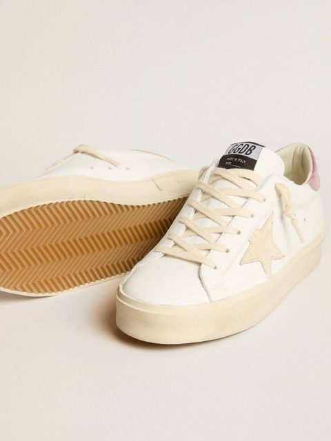 Women White Women's Hi Star Ltd With Pearl Suede Star And Metallic Leather Heel Tab Hi Star Golden Goose - Image 3