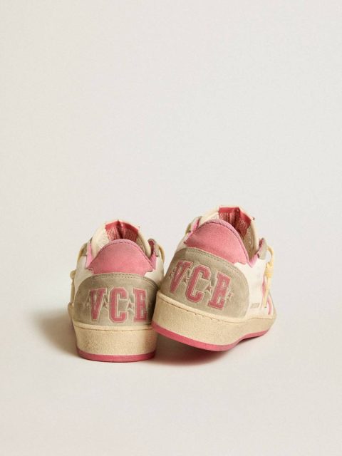 Women Women's Ball Star Ltd In Nappa With Pink Suede Star And Dove-Gray Inserts Ball Star Golden Goose - Image 4