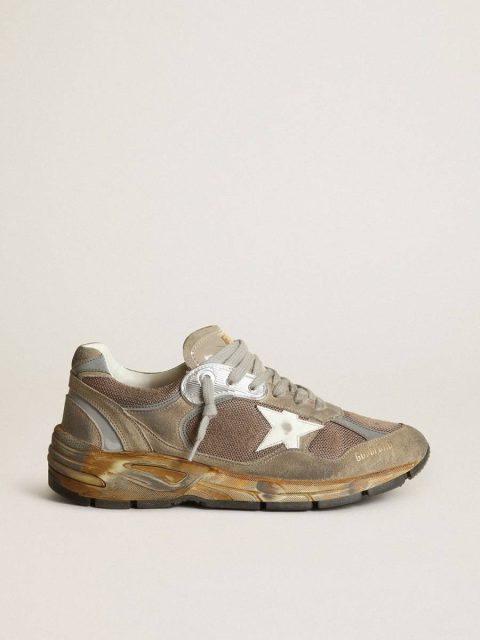 Women Women's Dad-Star In Dove Gray Mesh And Suede Dad-Star Golden Goose