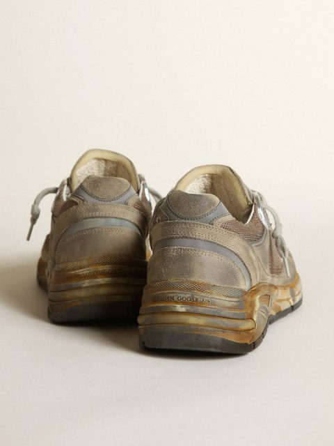 Women Women's Dad-Star In Dove Gray Mesh And Suede Dad-Star Golden Goose - Image 5