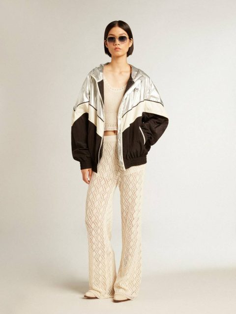 Women Women's Ecru-Colored Gilet Golden Goose Ecru T-Shirts & Tops - Image 3