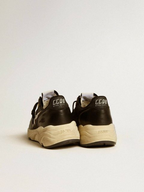Women Women’s Running Sole In Black Nappa Leather And Nylon With A Silver Leather Star Running Sole Golden Goose - Image 4