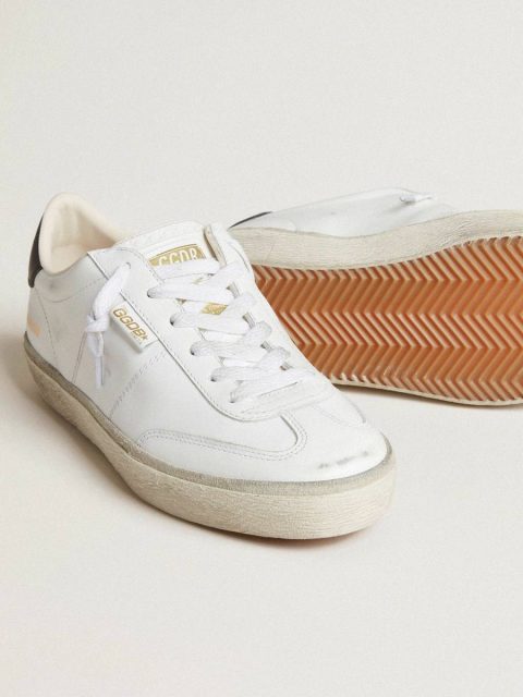 Women Women's Soul Star In White Leather With Black Leather Heel Tab Golden Goose Ggdb Classics - Image 3
