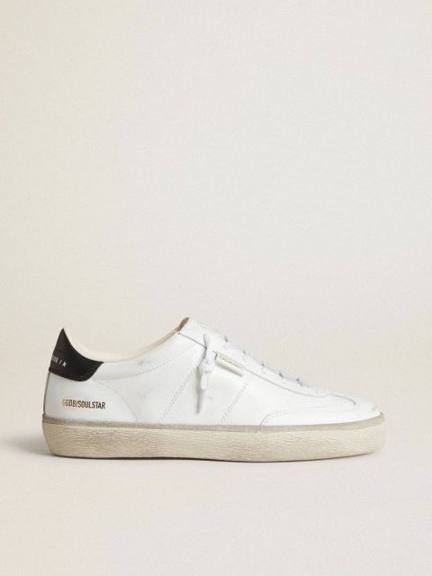 Women Women's Soul Star In White Leather With Black Leather Heel Tab Golden Goose Ggdb Classics