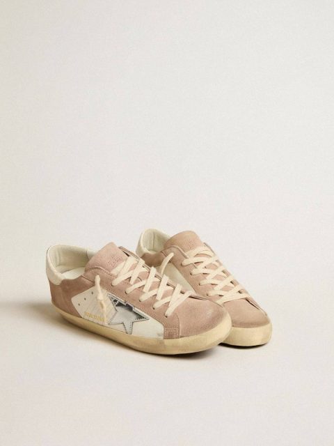 Women Women’s Super-Star Sneakers In Pink Suede With Silver Metallic Leather Star Golden Goose Super-Star - Image 2