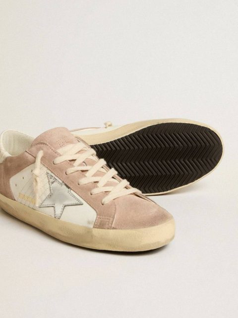 Women Women’s Super-Star Sneakers In Pink Suede With Silver Metallic Leather Star Golden Goose Super-Star - Image 3