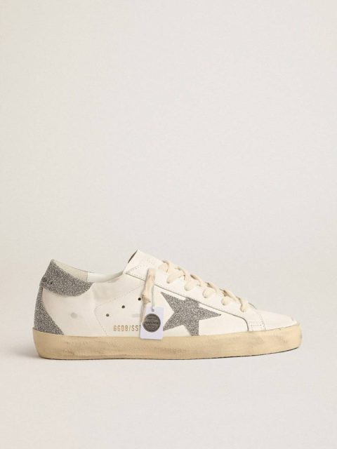 Women Women’s Super-Star With Silver Swarovski Crystal Star And Heel Tab White Golden Goose Super-Star