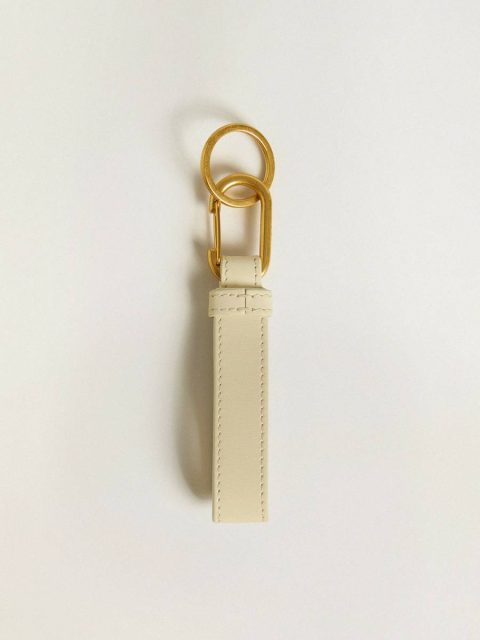 Women Worn White Golden Goose Bag Accessories Worn White Keyring - Image 2
