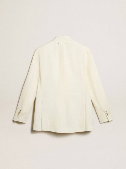 Women’s Aged White Double-Breasted Blazer Blazers Aged White Golden Goose Women - Image 5