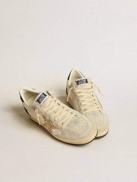 Women’s Ball Star Ltd In Nappa And Suede With Glitter Star And Black Heel Tab Ball Star Golden Goose Women - Image 2