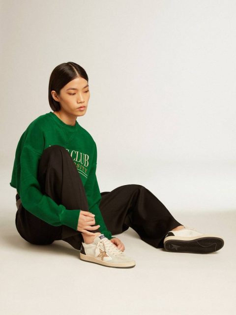 Women’s Ball Star Ltd In Nappa And Suede With Glitter Star And Black Heel Tab Ball Star Golden Goose Women - Image 3