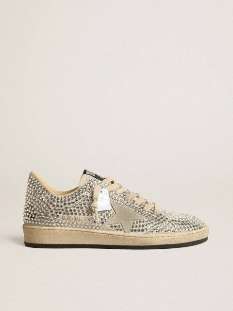 Women’s Ball Star Ltd With Swarovski Crystals And Gray Suede Star Golden Goose Women Ball Star