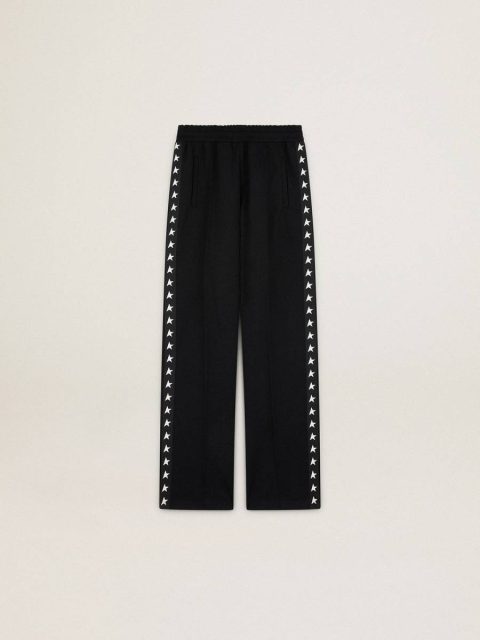 Women’s Black Joggers With White Stars On The Sides Jeans & Pants Black Golden Goose Women