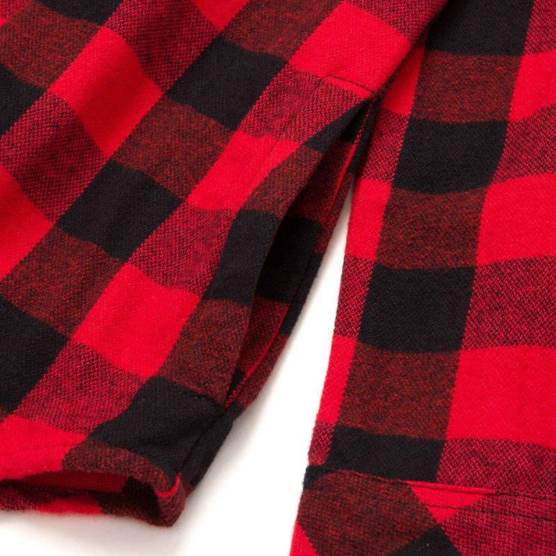 Women's Buffalo Check Heavyweight Shirt Cat Tops & Outerwear Red Women - Image 5