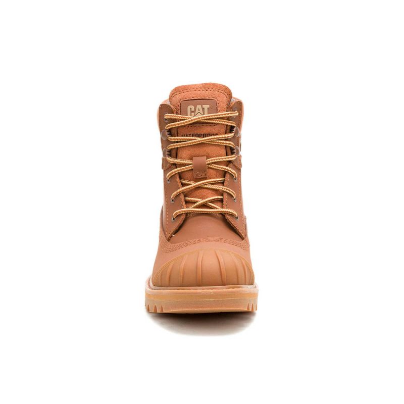Women's Colorado Waterproof Galosh Boots Cat Women Leather Brown - Image 3